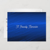 Royal Blue Metallic Graphic Vote Postkarte (Vorne/Hinten)