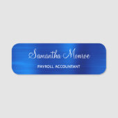 Royal Blue Metallic Namensschild (Vorderseite)
