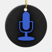 Royal Blue Microphone Keramik Ornament (Vorne)