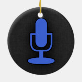 Royal Blue Microphone Keramik Ornament (Hinten)