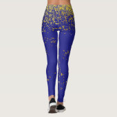 Royal Blue mit Gold Accent Leggings (Rückseite)