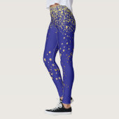 Royal Blue mit Gold Accent Leggings (Links)
