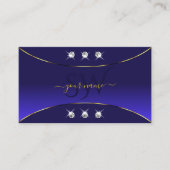Royal Blue mit Gold Decoder Diamanten und Monogram Visitenkarte (Vorderseite)