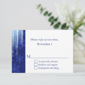 Royal Blue mit Icicles Winter Wedding UAWG RSVP Karte (Stehend Vorderseite)