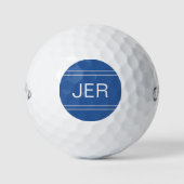 Royal Blue Mit Monogramm Initial Personalisiert Go Golfball (Vorderseite)