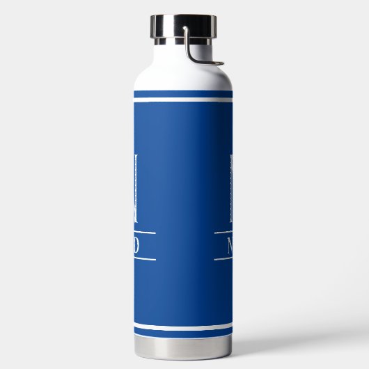 Royal Blue Mit Monogramm Trinkflasche (links)