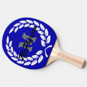 Royal Blue mit Victoria und Monogram/Name Tischtennis Schläger (Seitenansicht)