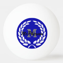 Royal Blue mit Victoria und Monogram/Name Tischtennisball
