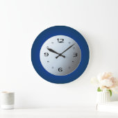 Royal Blue mit White Moon Center Kitchlock Große Wanduhr (Zuhause)