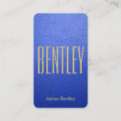 Royal Blue Mock Leather iPhone Style Visitenkarte (Vorderseite)