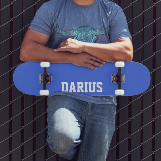 Royal Blue Modern Name | Klassische Trendy Skateboard (Außenbereich 3)