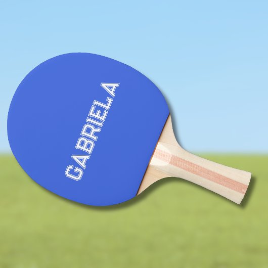 Royal Blue Modern Name | Trendy Minimalistisch Tischtennis Schläger