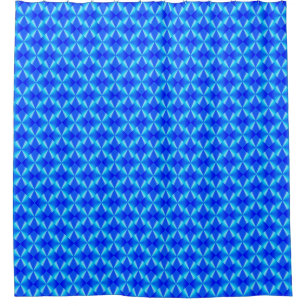Royal Blue Modern trendy Pattern Duschvorhang