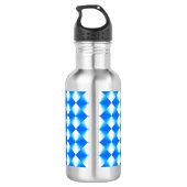 Royal Blue Modern trendy Pattern Edelstahlflasche (Rückseite)