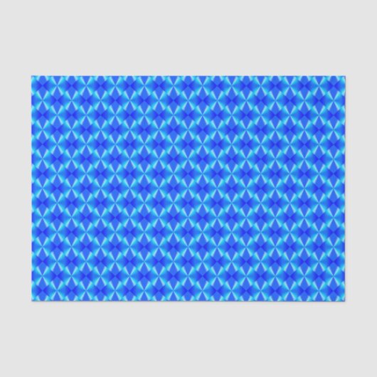 Royal Blue Modern trendy Pattern Seidenpapier (Vorderseite)