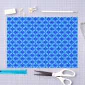 Royal Blue Modern trendy Pattern Seidenpapier (Handwerk)