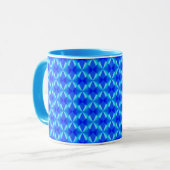 Royal Blue Modern trendy Pattern Tasse (Vorderseite Links)