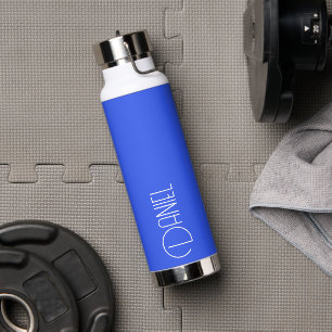 Royal Blue Modern Typografy Personalisiert Trinkflasche