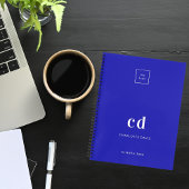 Royal Blue Monogram Business Logo Notizblock