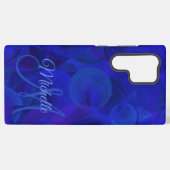 Royal Blue Monogram Personalisiert Samsung Galaxy Hülle (Rückseite (Horizontal))