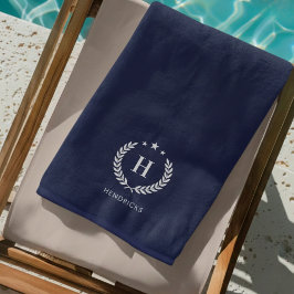 Royal Blue | Monogram Stylish Modern Minimalist Strandtuch