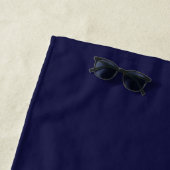 Royal Blue | Monogram Stylish Modern Minimalist Strandtuch (Beispiel)