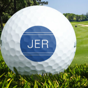 Royal Blue Monogrammed Initial Personalized Golfer Golfball