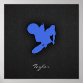 Royal Blue Motocross Poster (Vorne)