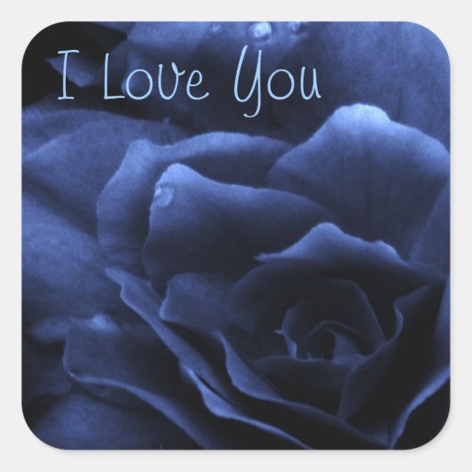 Royal Blue Nah Up of a Double Begonia Quadratischer Aufkleber (Vorderseite)