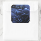 Royal Blue Nah Up of a Double Begonia Quadratischer Aufkleber (Tasche)