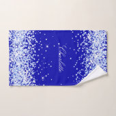 Royal Blue Name Script Badhandtuch Set (Handtuch)