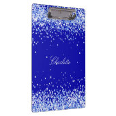 Royal Blue Name Script Klemmbrett (Rechts)