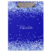 Royal Blue Name Script Klemmbrett (Vorderseite)