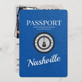 Royal Blue Nashville Passport Save the Date