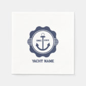 Royal Blue nauboat anker mit individualisierbarem Serviette (Vorderseite)