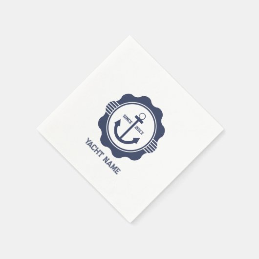 Royal Blue nauboat anker mit individualisierbarem Serviette (Ecke)