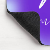 Royal Blue Navy Name Monogram Cobalt Indygo Mousepad (Ecke)