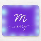 Royal Blue Navy Name Monogram Cobalt Indygo Mousepad (Vorne)