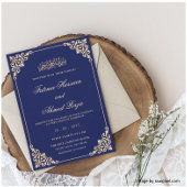 Royal Blue Nikah Islamische Hochzeit Einladung