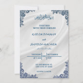 Royal Blue Nikah Islamische Hochzeitseinladung Einladung (Vorderseite)