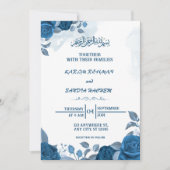 Royal Blue Nikah Islamische Hochzeitseinladung Einladung (Vorderseite)
