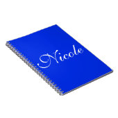 Royal Blue Notebook, Kundenname Notizblock (Rechte Seite)