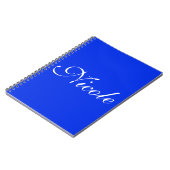 Royal Blue Notebook, Kundenname Notizblock (Linke Seite)