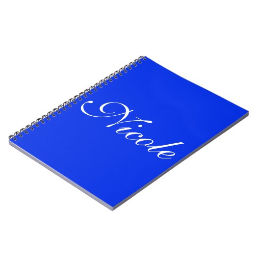 Royal Blue Notebook, Kundenname Notizblock (Linke Seite)