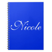 Royal Blue Notebook, Kundenname Notizblock (Vorderseite)
