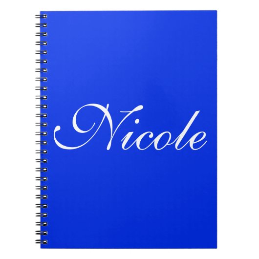 Royal Blue Notebook, Kundenname Notizblock (Vorderseite)