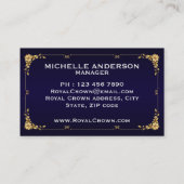 Royal blue Oceania, 3,54 Zoll x 2,165" Business Ca Visitenkarte (Rückseite)