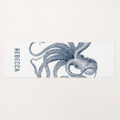 Royal Blue Octopus Illustration Yogamatte (Rückseite (Horizontal))