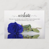 Royal Blue oder Cobalt Rose Elegante Wedding Websi Begleitkarte (Vorderseite)