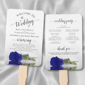 Royal Blue oder Cobalt Rose Elegantes Hochzeitspro Fächer